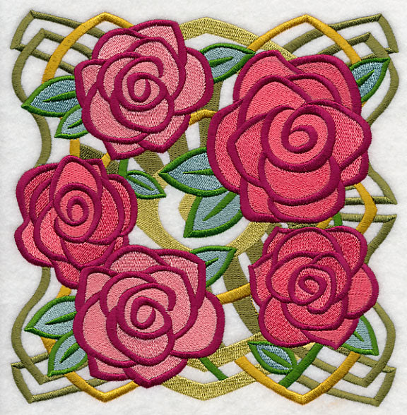 Art Deco Rose Square