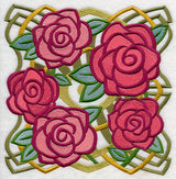 Art Deco Rose Square