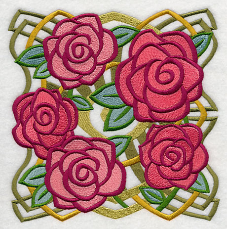 Art Deco Rose Square