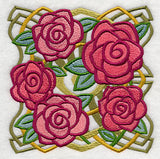 Art Deco Rose Square