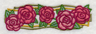 Art Deco Rose Border