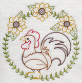 Rooster and Sunflowers (Vintage)
