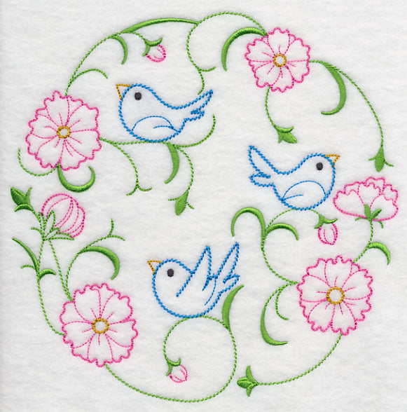 Bluebirds in the Cosmos (Vintage)