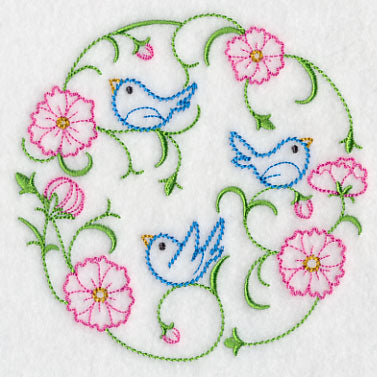 Bluebirds in the Cosmos (Vintage)