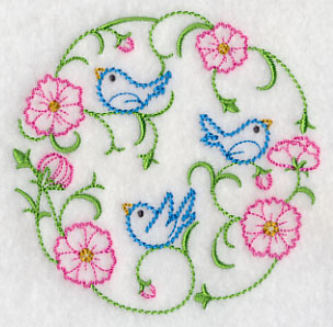 Bluebirds in the Cosmos (Vintage)