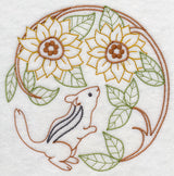 Chipmunk with Sunflowers (Vintage)