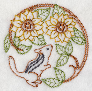 Chipmunk with Sunflowers (Vintage)