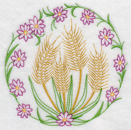 Wheat and Flowers (Vintage)
