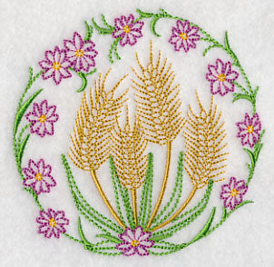 Wheat and Flowers (Vintage)