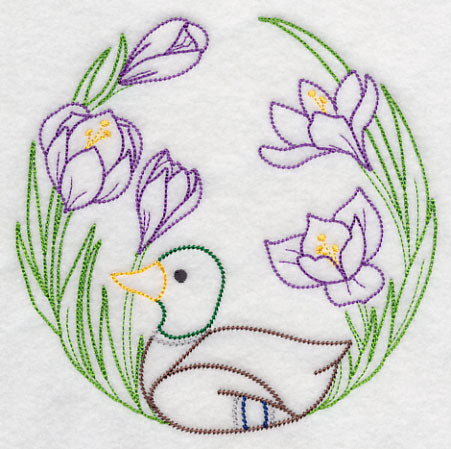 Duck and Flowers (Vintage)