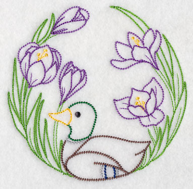 Duck and Flowers (Vintage)