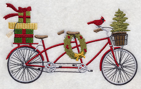 Merry Christmas Tandem Bicycle