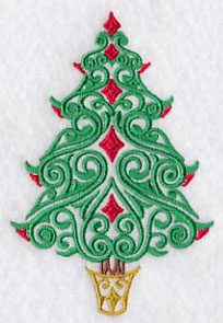 Festive Filigree Christmas Tree 1