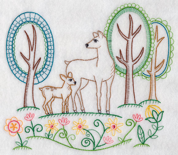 Bright Forest Deer (Vintage)