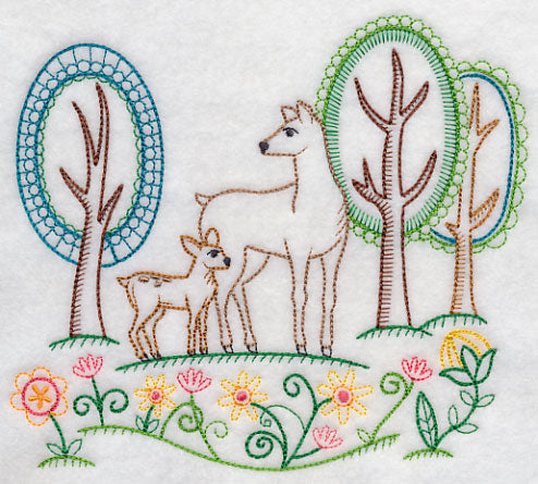 Bright Forest Deer (Vintage)