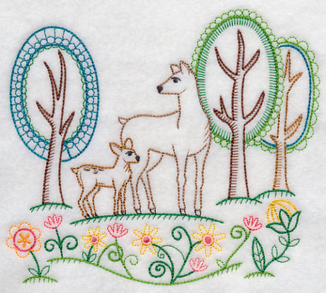 Bright Forest Deer (Vintage)