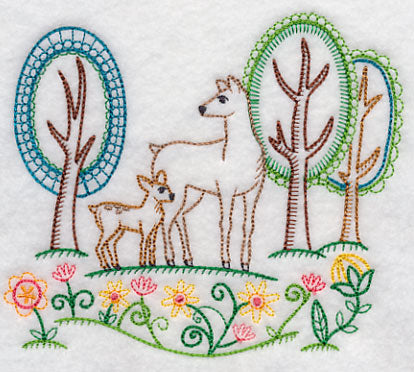 Bright Forest Deer (Vintage)