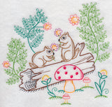 Chipmunks Picking Flowers (Vintage)