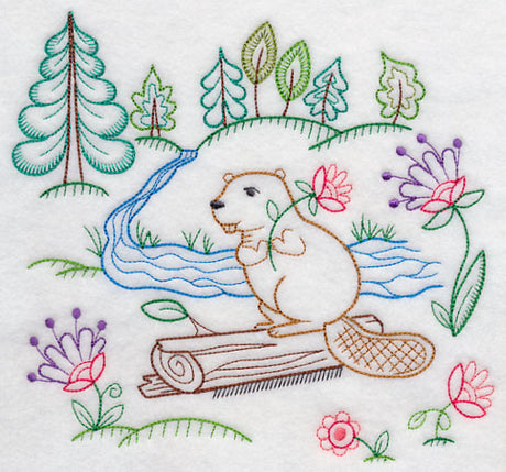 Beaver Finds a Flower (Vintage)