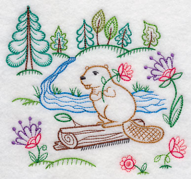 Beaver Finds a Flower (Vintage)