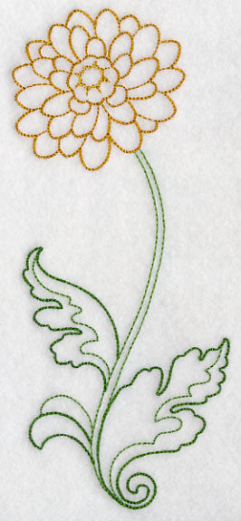 Long Stemmed Chrysanthemum (Vintage)