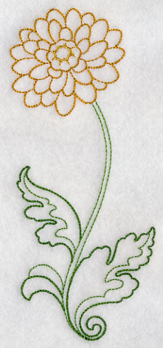 Long Stemmed Chrysanthemum (Vintage)