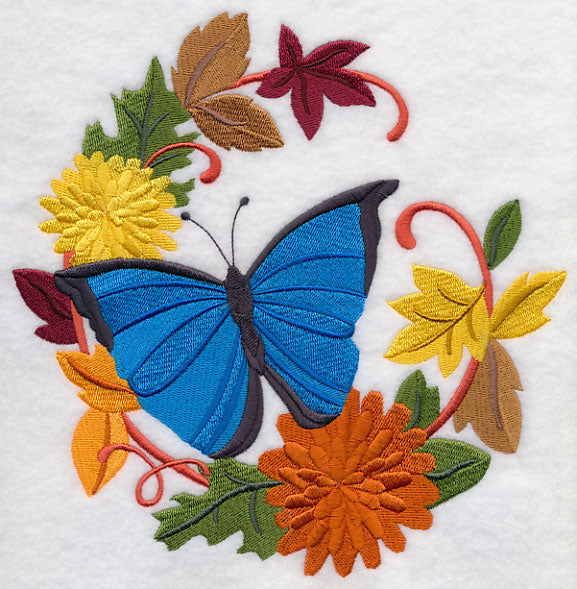 Butterfly in Autumn Wreath 1