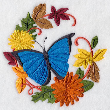 Butterfly in Autumn Wreath 1