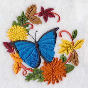 Butterfly in Autumn Wreath 1