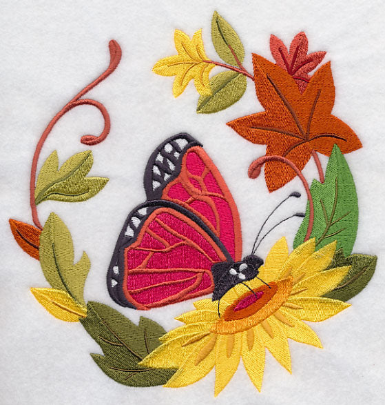 Butterfly in Autumn Wreath 2