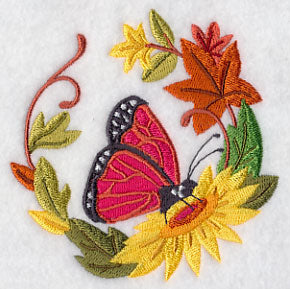 Butterfly in Autumn Wreath 2