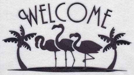 Tropical Welcome - Flamingos