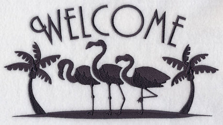 Tropical Welcome - Flamingos