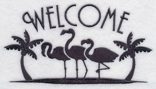 Tropical Welcome - Flamingos