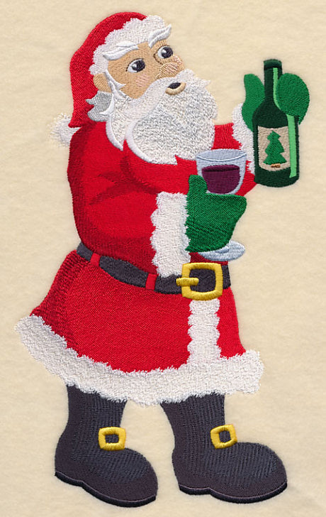 Merry Christmas Wine - Santa