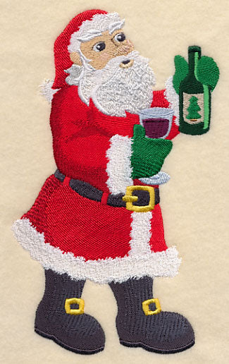 Merry Christmas Wine - Santa