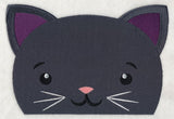 Peeking Black Cat