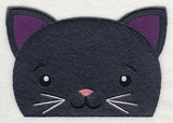 Peeking Black Cat