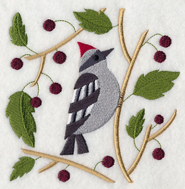 Woodpecker with Berries