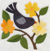 Crow in Bright Blossoms