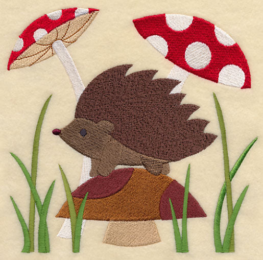 Hedgehog in Mushrooms