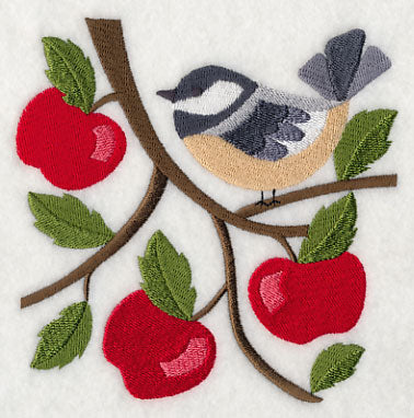 Chickadee in Apple Tree