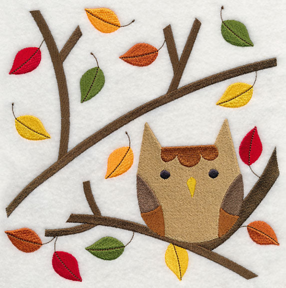 Owl in Autumn Branches