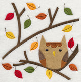 Owl in Autumn Branches