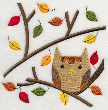Owl in Autumn Branches