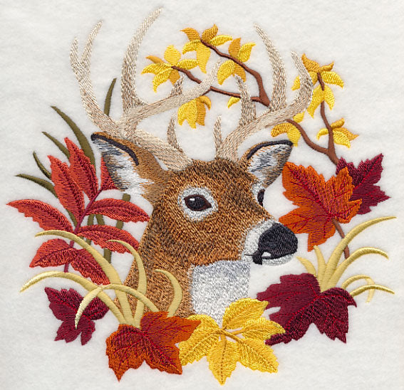 Deer in Autumn Leaves