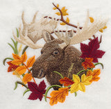 Moose in Autumn Leaves