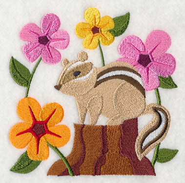 Chipmunk in Blossoms