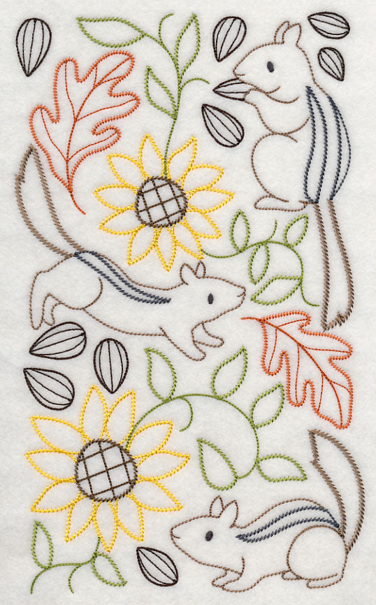 Chipmunks and Sunflower Medley (Vintage)