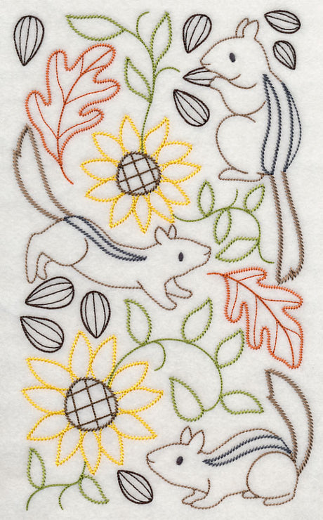 Chipmunks and Sunflower Medley (Vintage)